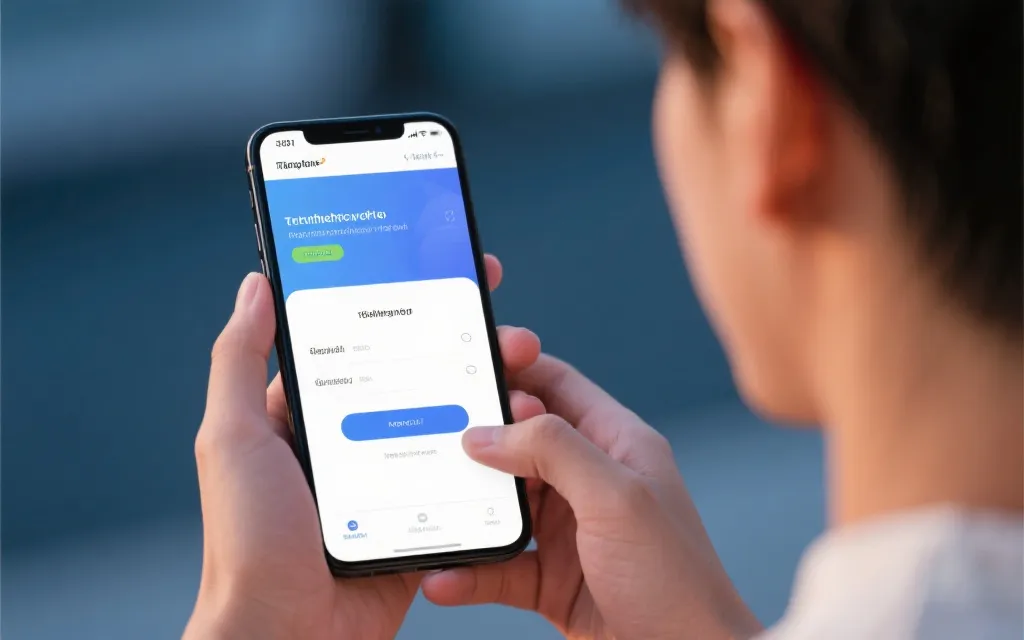 用户在移动设备上访问官方网站
